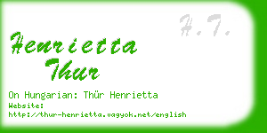 henrietta thur business card